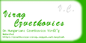 virag czvetkovics business card